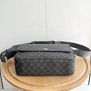Gucci Ophidia medium messenger bag - Grey and black Supreme Tender canvas 28x22x8cm - 4