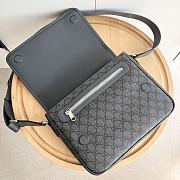 Gucci Ophidia medium messenger bag - Grey and black Supreme Tender canvas 28x22x8cm - 2