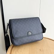 Gucci Ophidia medium messenger bag - Blue and dark blue Supreme Tender canvas 28x22x8cm - 6