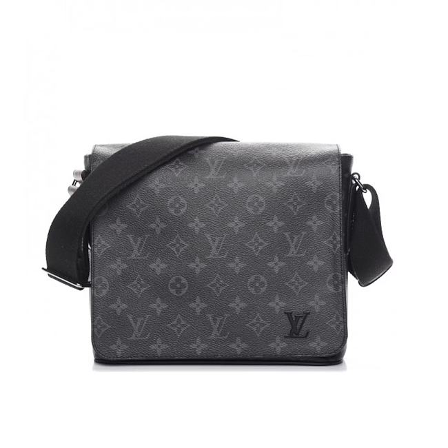 Louis Vuitton Messenger District Monogram Eclipse PM Noir Black 26x20x7cm - 1