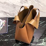 Prada Logo Plaque Tote Bag - Brown 25x21.5x14cm - 5