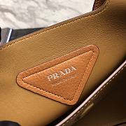 Prada Logo Plaque Tote Bag - Brown 25x21.5x14cm - 2