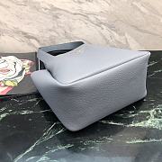 Prada Logo Plaque Tote Bag - Blue 25x21.5x14cm - 4