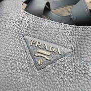 Prada Logo Plaque Tote Bag - Blue 25x21.5x14cm - 2