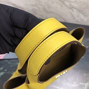Prada Logo Plaque Tote Bag - Yellow 25x21.5x14cm - 4