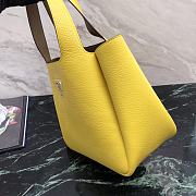 Prada Logo Plaque Tote Bag - Yellow 25x21.5x14cm - 3