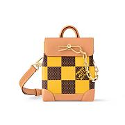 Louis Vuitton Nano Steamer Damier Pop Yellow 15×18×7cm - 1