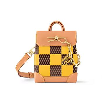 Louis Vuitton Nano Steamer Damier Pop Yellow 15×18×7cm