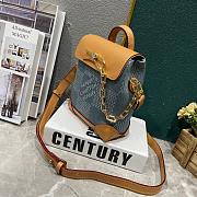 Louis Vuitton Nano Steamer Damier Denim 3D Blue Denim 15×18×7cm - 5