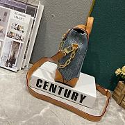 Louis Vuitton Nano Steamer Damier Denim 3D Blue Denim 15×18×7cm - 2