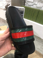 Gucci Web Slide Sandal Black 429469 GIB10 1098 - 2