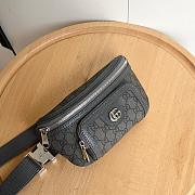 Gucci Ophidia medium belt bag in grey and black Supreme 24*13*5cm - 6