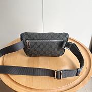 Gucci Ophidia medium belt bag in grey and black Supreme 24*13*5cm - 5