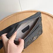 Gucci Ophidia medium belt bag in grey and black Supreme 24*13*5cm - 4