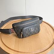 Gucci Ophidia medium belt bag in grey and black Supreme 24*13*5cm - 3