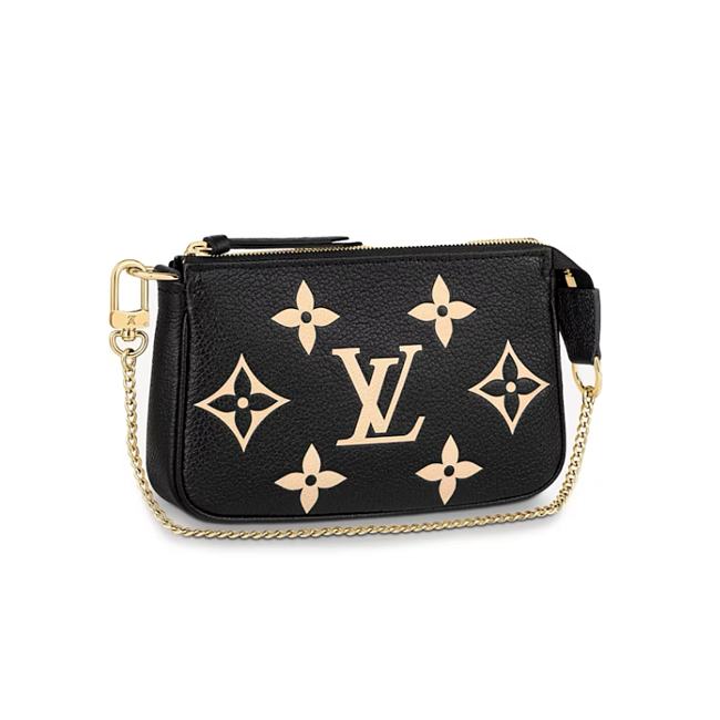 Louis Vuitton Pochette Mini Accessoires Black/Beige 15.5x10.5x4cm - 1