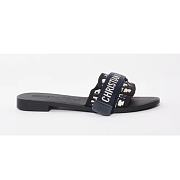 Dior Deep Blue Oblique Nylon Diorevolution Slides - 1