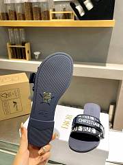 Dior Deep Blue Oblique Nylon Diorevolution Slides - 3