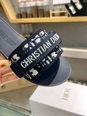 Dior Deep Blue Oblique Nylon Diorevolution Slides - 2