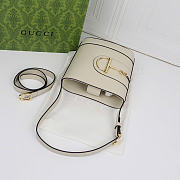 Gucci 73 small bucket bag - white leather 18.5x20x8.5cm - 6