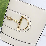 Gucci 73 small bucket bag - white leather 18.5x20x8.5cm - 4