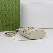 Gucci 73 small bucket bag - white leather 18.5x20x8.5cm - 3