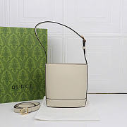 Gucci 73 small bucket bag - white leather 18.5x20x8.5cm - 2