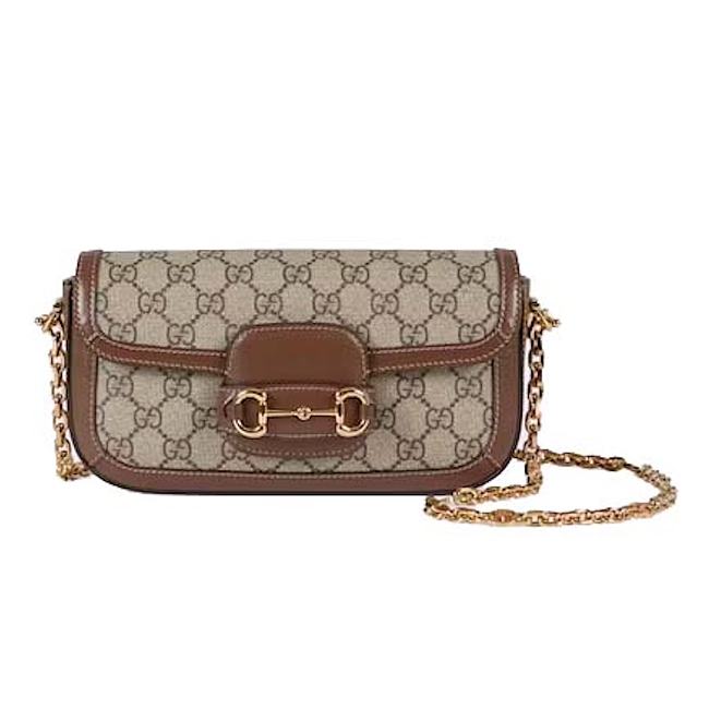 Gucci Horsebit 1955 Shoulder Bag Beige/Ebony 24x13.5x7.5cm - 1