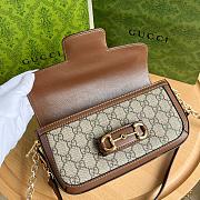 Gucci Horsebit 1955 Shoulder Bag Beige/Ebony 24x13.5x7.5cm - 2