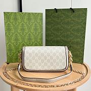 Gucci GG Supreme Beige Horsebit 1955 Shoulder Bag 24x13.5x7.5cm - 6
