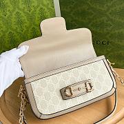 Gucci GG Supreme Beige Horsebit 1955 Shoulder Bag 24x13.5x7.5cm - 2