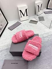 Balenciaga Furry Slide Pink (Women's) 654261WBDZ05096 - 5