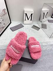 Balenciaga Furry Slide Pink (Women's) 654261WBDZ05096 - 4