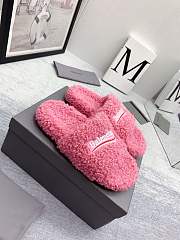 Balenciaga Furry Slide Pink (Women's) 654261WBDZ05096 - 3