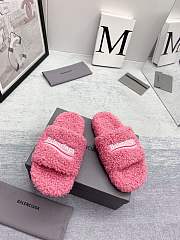Balenciaga Furry Slide Pink (Women's) 654261WBDZ05096 - 2