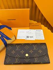 Louis Vuitton Emilie Monogram Emilie Wallet Brown M60697 19cm - 2