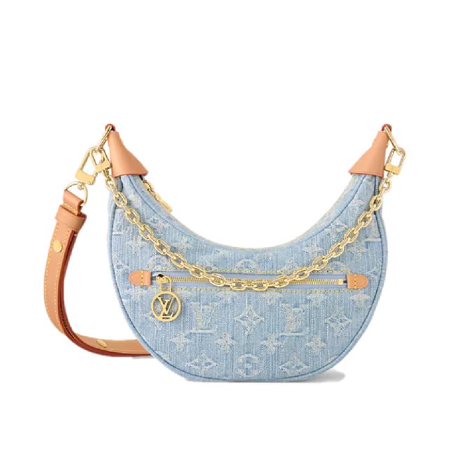 Louis Vuitton Loop Sky Blue Denim 23x13x6cm - 1
