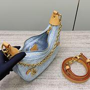 Louis Vuitton Loop Sky Blue Denim 23x13x6cm - 3