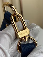 Louis Vuitton Loop Baguette Handbag Denim Jacquard Navy Blue 23x13x6cm - 5