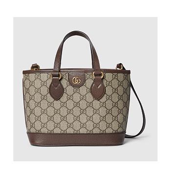 Gucci Ophidia small tote bag in Beige and ebony GG Supreme 22x18x10cm