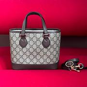 Gucci Ophidia small tote bag in Beige and ebony GG Supreme 22x18x10cm - 6