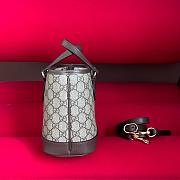 Gucci Ophidia small tote bag in Beige and ebony GG Supreme 22x18x10cm - 4