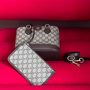 Gucci Ophidia small tote bag in Beige and ebony GG Supreme 22x18x10cm - 2