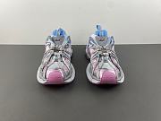 Balenciaga 3xl Extreme Laces B Sneaker in White/grey/blue/pink 825601 W3XCH 9145 - 2