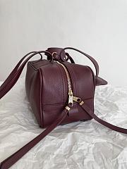 Balenciaga Women's Carrie Bowling Bag in Dark Burgundy 30.9*11.9*11.9cm - 5