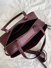 Balenciaga Women's Carrie Bowling Bag in Dark Burgundy 30.9*11.9*11.9cm - 4