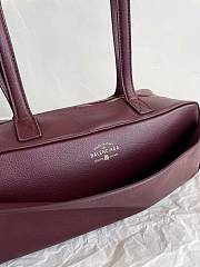 Balenciaga Women's Carrie Bowling Bag in Dark Burgundy 30.9*11.9*11.9cm - 2