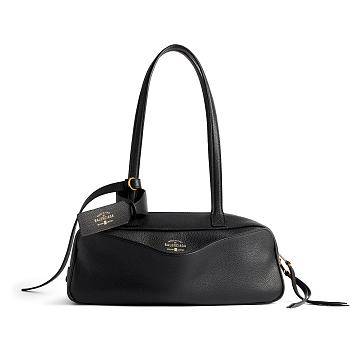 Balenciaga Women's Carrie Bowling Bag in Black 30.9*11.9*11.9cm