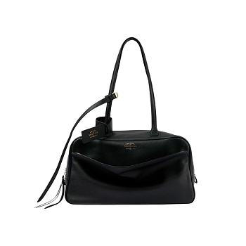 Balenciaga Women's Carrie Bowling Bag in Black 35.8*18.7*16.5cm