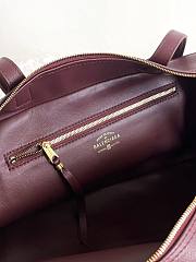 Balenciaga Women's Carrie Bowling Bag in Dark Burgundy 35.8*18.7*16.5cm - 4